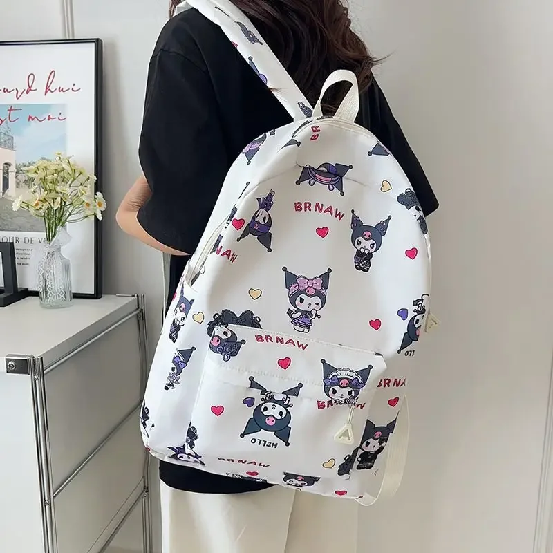 Sanrio Kawaii Kuromi Shool Backpack for Girl Women Large Capacity Lightweight School Bag Cartoon Printing Nylon Fabric
Sanrio Kawaii Kuromi Shool Backpack for Girl Women Large Capacity Lightweight School Bag Cartoon Printing Nylon Fabric