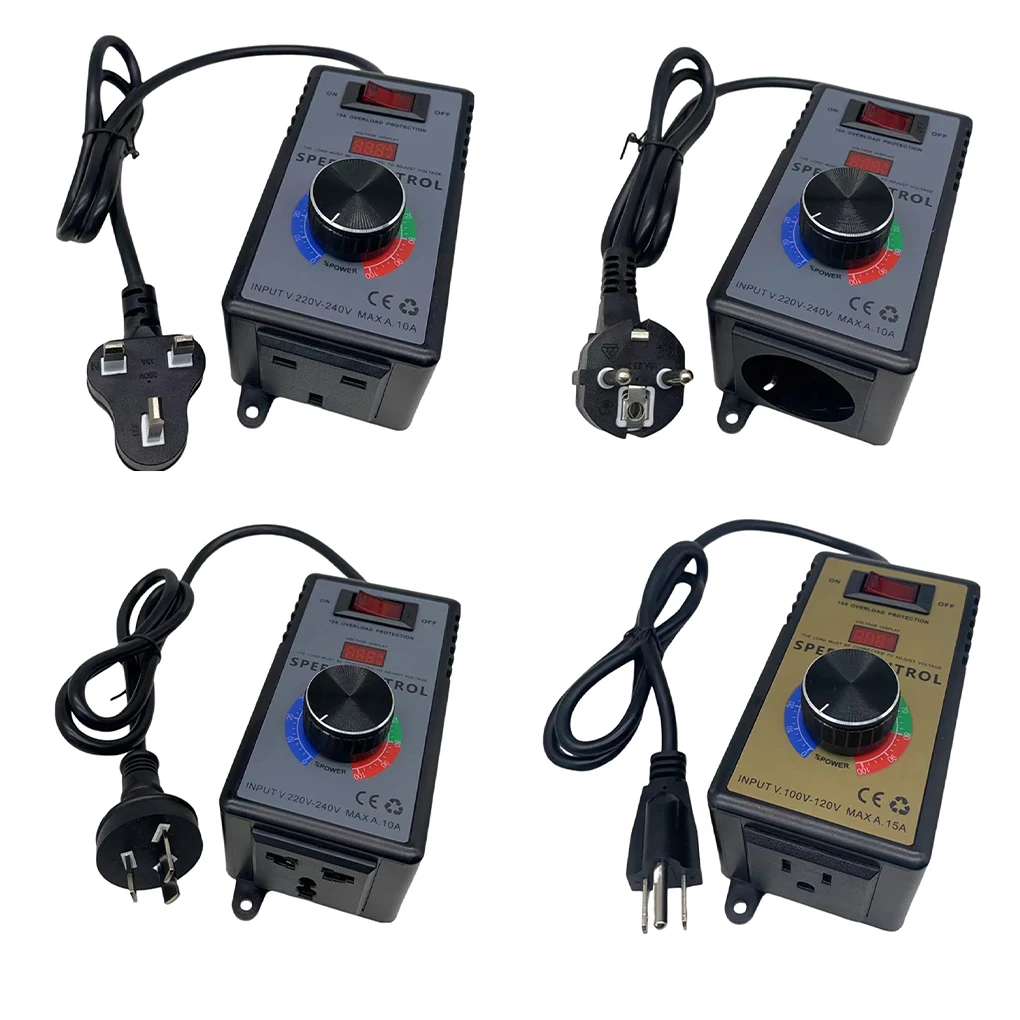 AC Motor Speed Controller 110-120V/220-240V Variable Voltage Regulator with Overload Protection Switch for Angle Grinder Fan
AC Motor Speed Controller 110-120V/220-240V Variable Voltage Regulator with Overload Protection Switch for Angle Grinder Fan