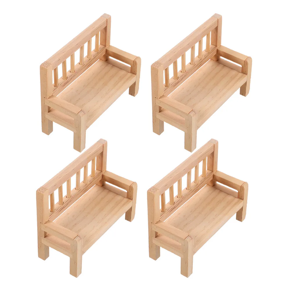 4Pcs Miniature Garden Bench Wooden Bench for Fairy Garden Dollhouse Accessories Miniature Furniture for Crafts
4Pcs Miniature Garden Bench Wooden Bench for Fairy Garden Dollhouse Accessories Miniature Furniture for Crafts