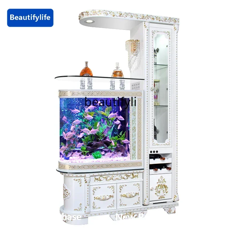 xzEuropean wine cabinet fish tank partition screen living room floor household entrance aquariumj6660
xzEuropean wine cabinet fish tank partition screen living room floor household entrance aquariumj6660