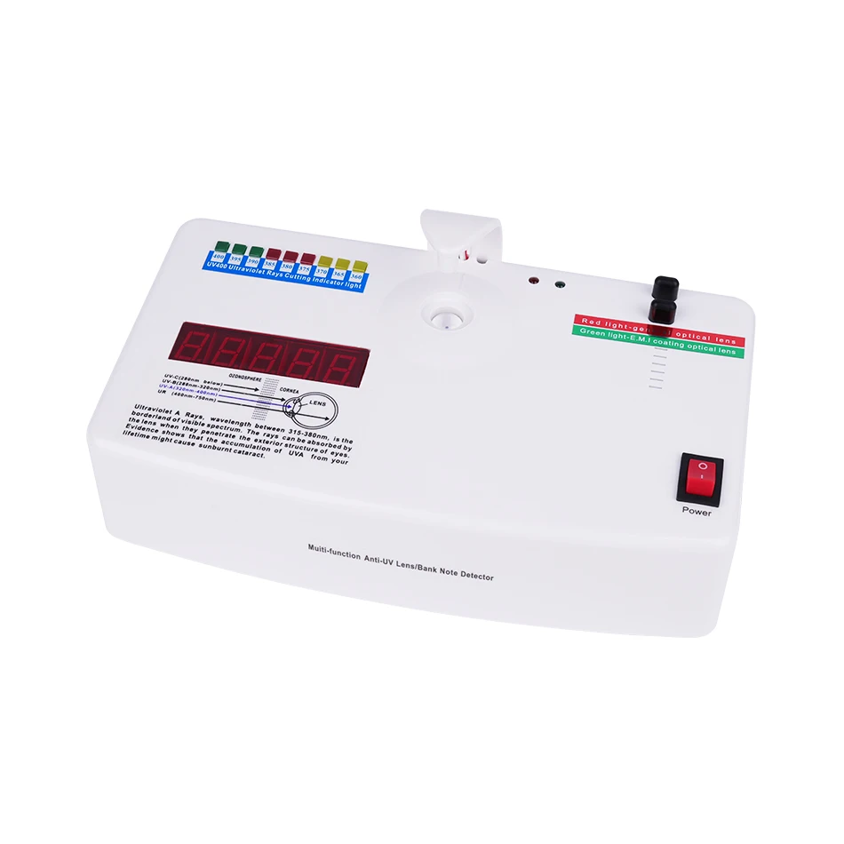 Multifunctional UV-818 Sunglasses Tester Anti-Ultraviolet & Anti-Radiation Test Instrument for Spectacle Lens
Multifunctional UV-818 Sunglasses Tester Anti-Ultraviolet & Anti-Radiation Test Instrument for Spectacle Lens