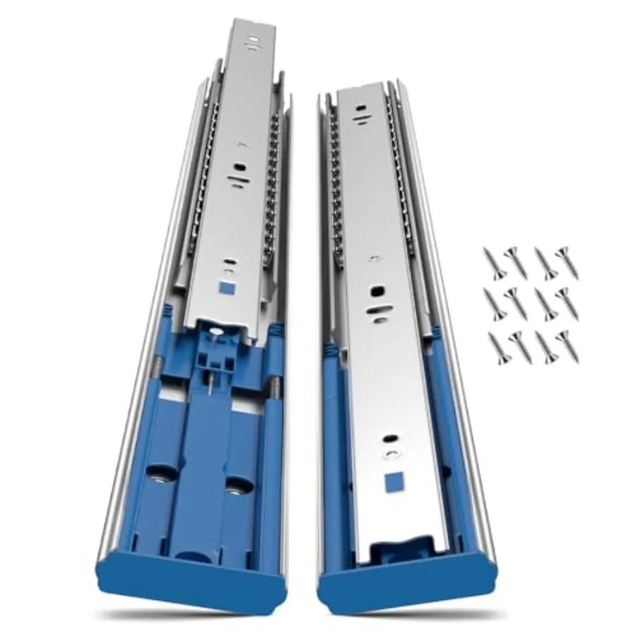 Soft Close Ball Bearing Drawer Slides Pairs 3-Section Full Extension Drawer Glides Heavy Duty Steel Side Mount Rails for Kitche
Soft Close Ball Bearing Drawer Slides Pairs 3-Section Full Extension Drawer Glides Heavy Duty Steel Side Mount Rails for Kitche