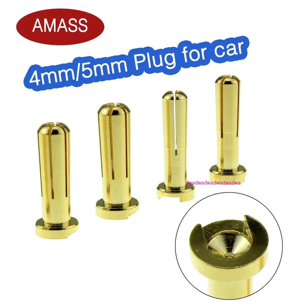 10pcs 4mm 5mm Amass Quality Products Banana Plug Connector Male for RC Motor ESC Battery Part Gold Plated
10pcs 4mm 5mm Amass Quality Products Banana Plug Connector Male for RC Motor ESC Battery Part Gold Plated