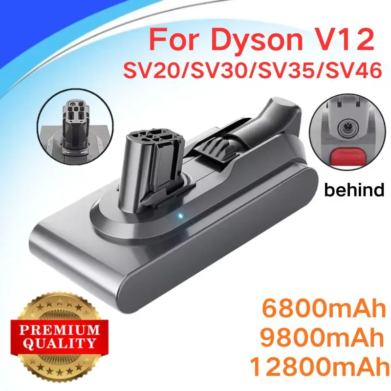 Аккумулятор для Dyson V12, 6800/9800/12800 мАч, совместим с ультратонкими беспроводными моделями пылесосов Dyson SV20, SV30, SV35, SV46.
Аккумулятор для Dyson V12, 6800/9800/12800 мАч, совместим с ультратонкими беспроводными моделями пылесосов Dyson SV20, SV30, SV35, SV46.