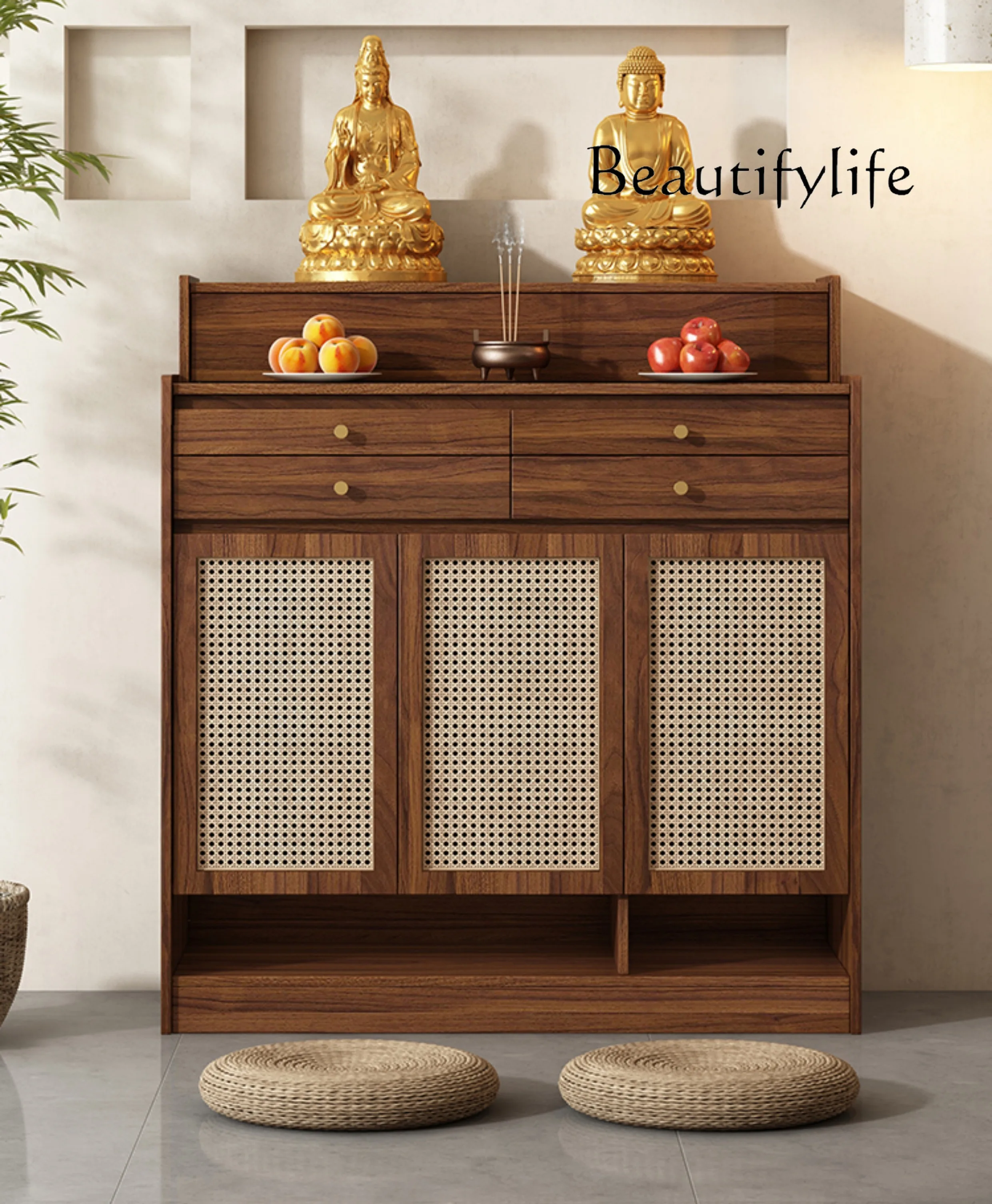 Chinese Rattan Solid Wood Altar Incense Burner Table Home Living Room Buddha Shrine God of Wealth Altar
Chinese Rattan Solid Wood Altar Incense Burner Table Home Living Room Buddha Shrine God of Wealth Altar