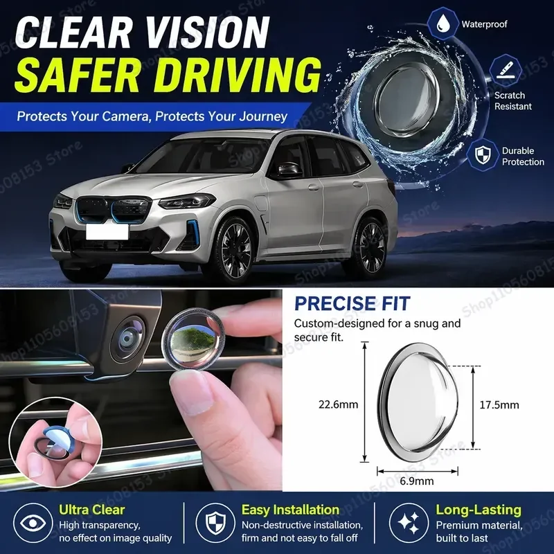 For BMW IX3 G08 2020–2026 360 Degree Reverse Camera Lens Protector Anti Scratch PC Cover Sticker Set for Car Backup Camera
For BMW IX3 G08 2020–2026 360 Degree Reverse Camera Lens Protector Anti Scratch PC Cover Sticker Set for Car Backup Camera