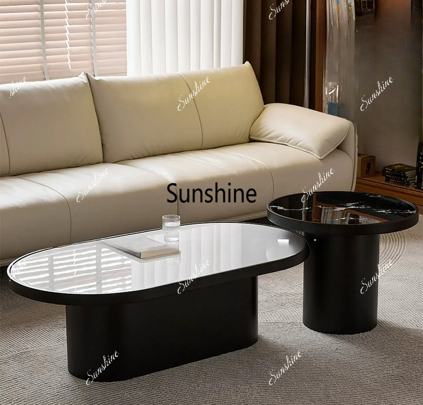 French light luxury color matching modern simple small apartment family living room coffee table
French light luxury color matching modern simple small apartment family living room coffee table