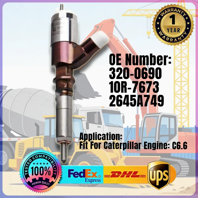 Fuel Injector 320-0690 10R-7673 2645A749 3200690 10R7673 For CAT Caterpillar C6.6 Perkins Engines 930H 938H 924H 928H
Fuel Injector 320-0690 10R-7673 2645A749 3200690 10R7673 For CAT Caterpillar C6.6 Perkins Engines 930H 938H 924H 928H