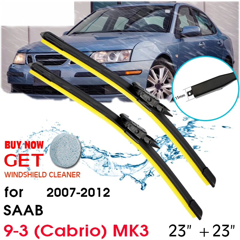 Car Blade Window Windshield Rubber Silicon Refill Wiper For SAAB 9-3 (Cabrio) MK3 2007-2012 LHD / RHD 23"+23" Car Accessories
Car Blade Window Windshield Rubber Silicon Refill Wiper For SAAB 9-3 (Cabrio) MK3 2007-2012 LHD / RHD 23"+23" Car Accessories