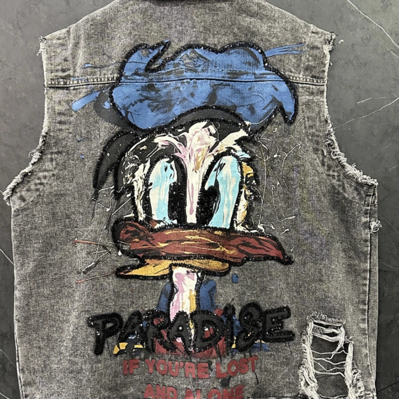 Cartoon Donald Duck Old Retro Denim Jacket Creative Women's Loose Personality Versatile Fashion Top Anime Figure Holiday Gift
Cartoon Donald Duck Old Retro Denim Jacket Creative Women's Loose Personality Versatile Fashion Top Anime Figure Holiday Gift