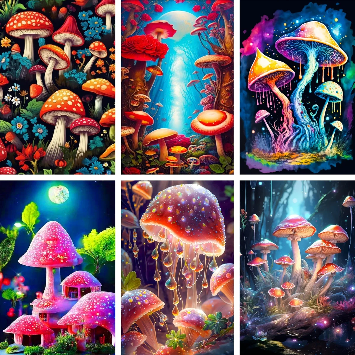 Full Square Drill 5D DIY Diamond Painting Giant Red Cap Mushrooms Full Round Embroidery Cross Stitch Kits Mosaic Home Decor Gift
Full Square Drill 5D DIY Diamond Painting Giant Red Cap Mushrooms Full Round Embroidery Cross Stitch Kits Mosaic Home Decor Gift