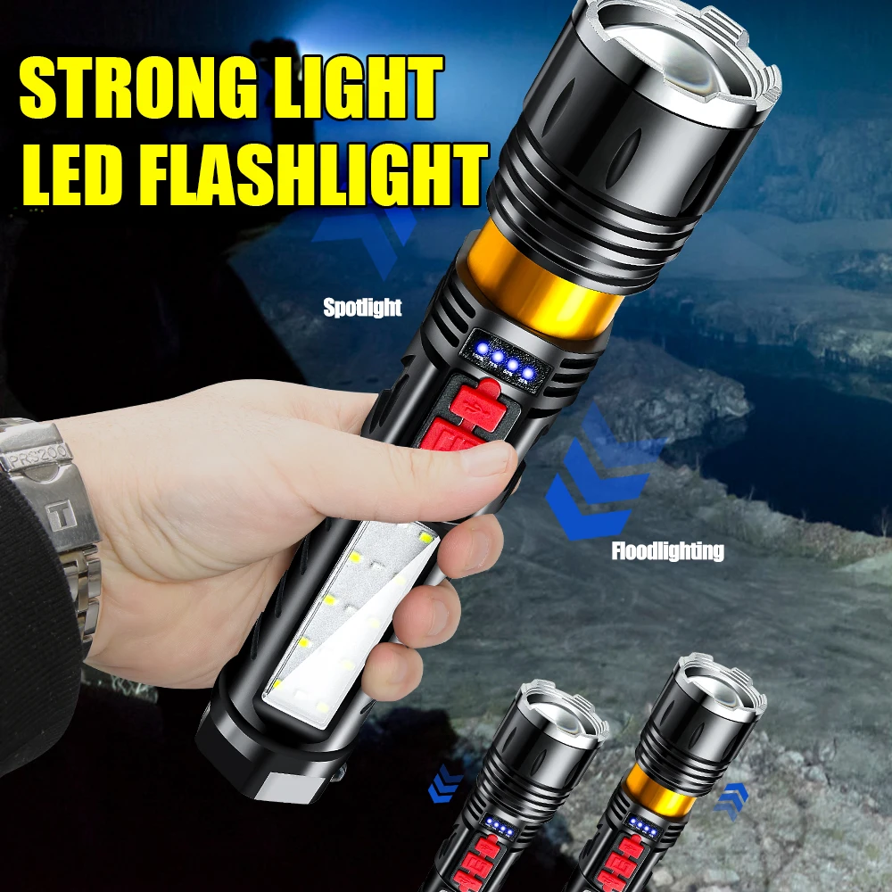 Super Powerful P50 Led Flashlight High Power Torch Tactical Flashlight Built-in Battery Usb Rechargeable Camping Hunting Lamp
Super Powerful P50 Led Flashlight High Power Torch Tactical Flashlight Built-in Battery Usb Rechargeable Camping Hunting Lamp