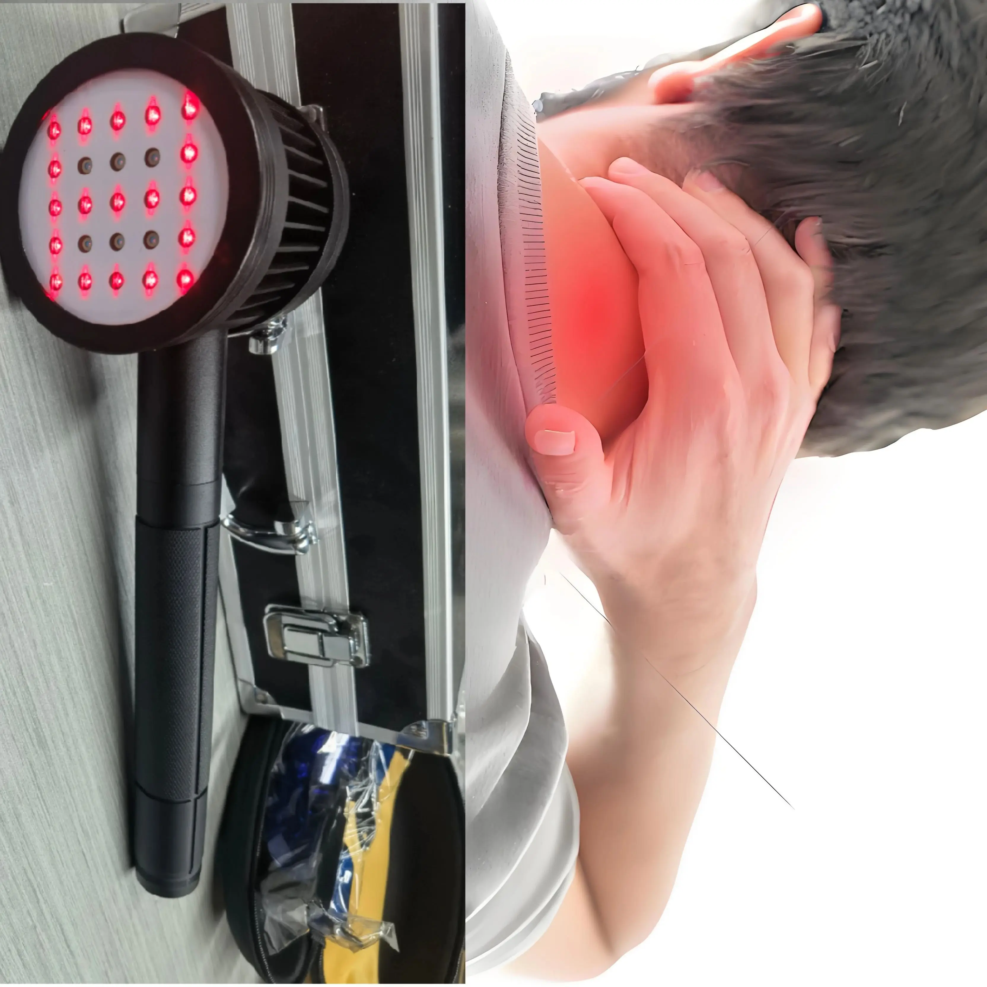 Professional Cold Laser Therapy Device for Home Use, 6x808nm+19x650nm Dual Wavelength for Shoulder Sciatica Tendonitis
Professional Cold Laser Therapy Device for Home Use, 6x808nm+19x650nm Dual Wavelength for Shoulder Sciatica Tendonitis