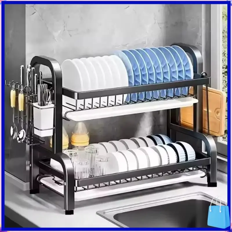 Customer Favorite Dish Drying Rack With Utensil Holder, Cutting Board Holder, And Drainboard Tray - Space-Saving Kitchen Counter
Customer Favorite Dish Drying Rack With Utensil Holder, Cutting Board Holder, And Drainboard Tray - Space-Saving Kitchen Counter