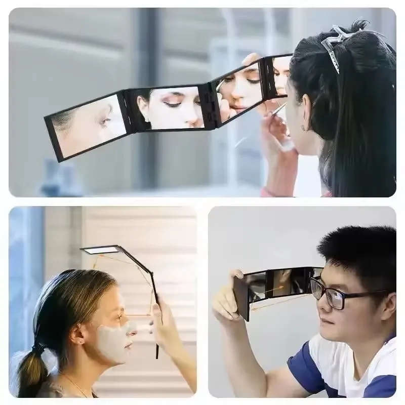 Multi Angle 4 Face Foldable Mirror Makeup Handheld Desktop Tiny Mirror Portable For Self Hair Cutting Makeup Convenient and prac
Multi Angle 4 Face Foldable Mirror Makeup Handheld Desktop Tiny Mirror Portable For Self Hair Cutting Makeup Convenient and prac