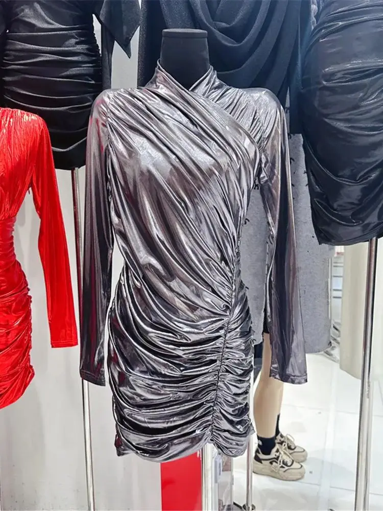 2024 Spring New Female Pleated Slim Long Sleeves Sexy Wrap Hip Dress Fashion Dresses for Women Y4777
2024 Spring New Female Pleated Slim Long Sleeves Sexy Wrap Hip Dress Fashion Dresses for Women Y4777