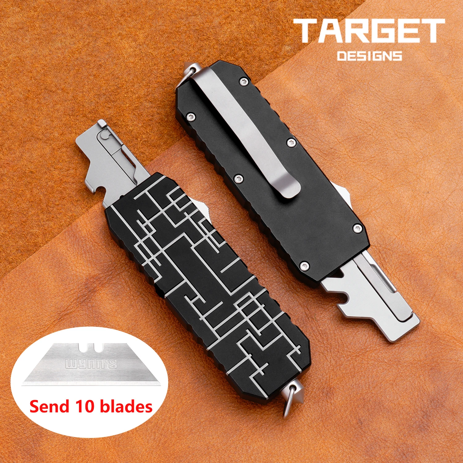 Target Designs Utility Knife Aeronautical Aluminium Handle EDC Outdoor Multitool Tool Paper Sharp Cutter Gift 10 Blades
Target Designs Utility Knife Aeronautical Aluminium Handle EDC Outdoor Multitool Tool Paper Sharp Cutter Gift 10 Blades