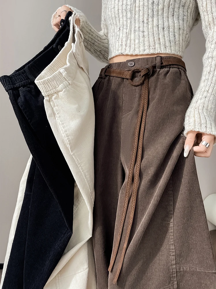Autumn New High Waist Loose Casual Corduroy Curved Knife Wide Leg Pants Women's Korean Version Hanging Casual Floor Pants
Autumn New High Waist Loose Casual Corduroy Curved Knife Wide Leg Pants Women's Korean Version Hanging Casual Floor Pants