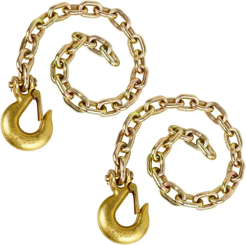 5/16" x 35" Trailer Safety Chains with Clevis Hooks, 17,600 lbs Break Strength, 2 Pack
5/16" x 35" Trailer Safety Chains with Clevis Hooks, 17,600 lbs Break Strength, 2 Pack