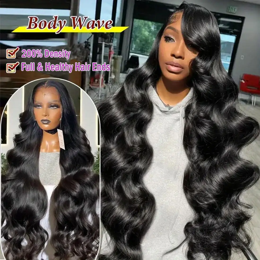13x4 Body Wave Lace Front Wigs Human Hair Pre Plucked HD Transparent Lace Frontal Wigs Human Hair 200% Density Human Wigs
13x4 Body Wave Lace Front Wigs Human Hair Pre Plucked HD Transparent Lace Frontal Wigs Human Hair 200% Density Human Wigs