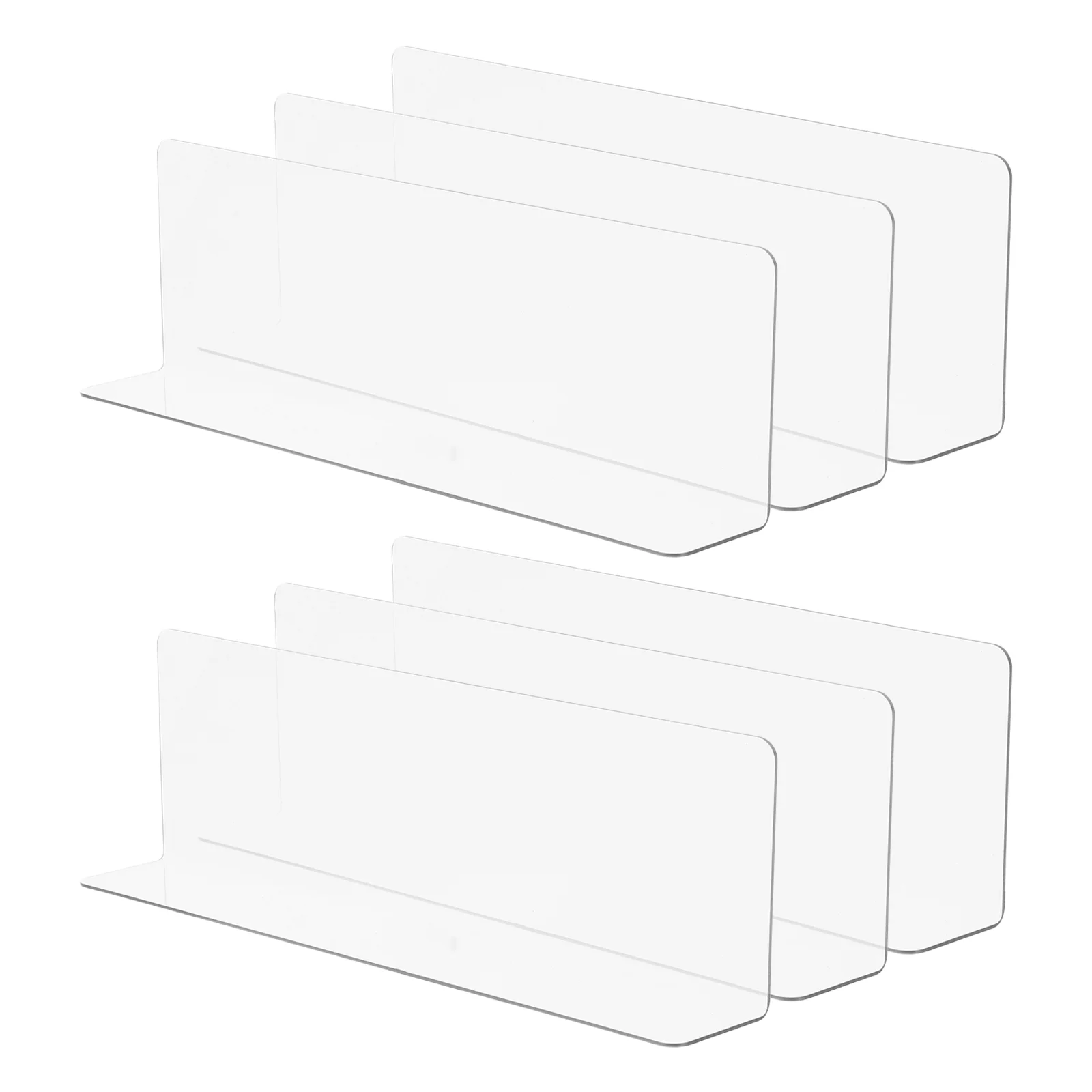 6 Pcs L-shaped Isolation Board Shelf Dividers Container Closet for Shelves Transparent Organizer Plastic
6 Pcs L-shaped Isolation Board Shelf Dividers Container Closet for Shelves Transparent Organizer Plastic