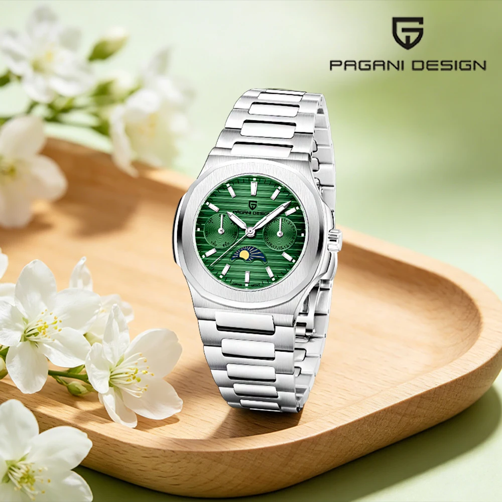 2026PAGANI DESIGN Watch Casual Light Luxury Moon Phase Quartz Women's Watch VX3HA Men's Watch Waterproof Luminous Men's Watches
2026PAGANI DESIGN Watch Casual Light Luxury Moon Phase Quartz Women's Watch VX3HA Men's Watch Waterproof Luminous Men's Watches