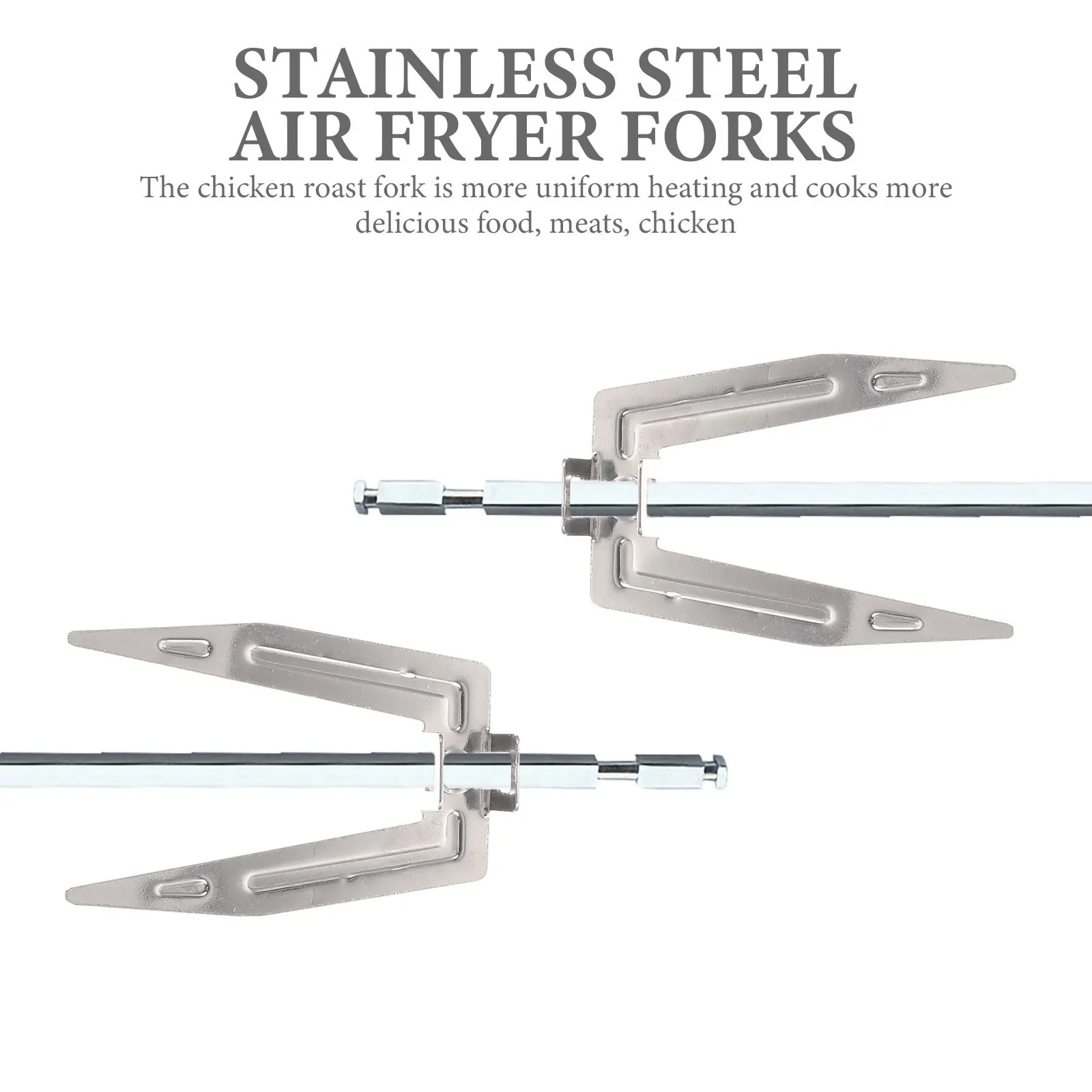4Pcs Easy to Use Stainless Steel Chicken Roast Forks for Oven and Airfryer Bbq Supplies Roast Chicken Fork Food Rotating Forks
4Pcs Easy to Use Stainless Steel Chicken Roast Forks for Oven and Airfryer Bbq Supplies Roast Chicken Fork Food Rotating Forks