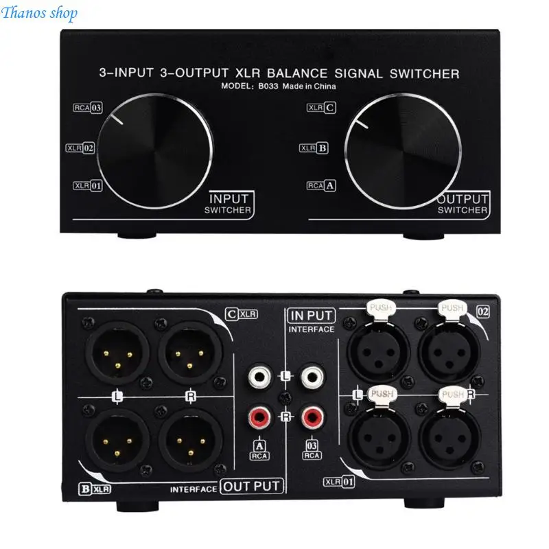 3 Input to 3 Output Fully Balanced Passives Stereo Selector Switcher to Unbalanced Converters X37A
3 Input to 3 Output Fully Balanced Passives Stereo Selector Switcher to Unbalanced Converters X37A