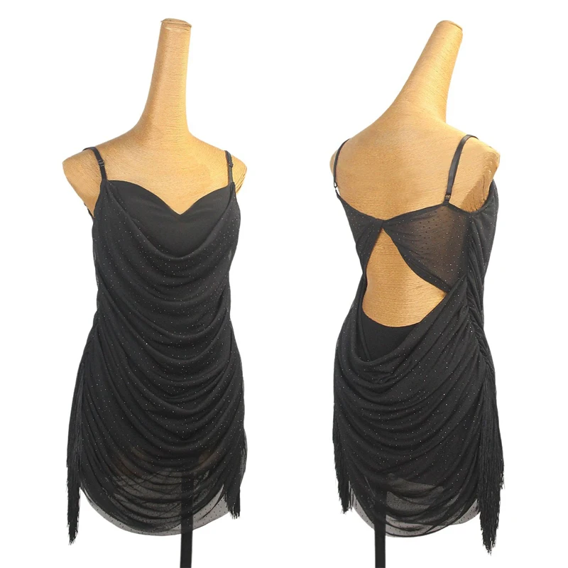 Women Black Mesh Latin Dance Comeptition Dress Sexy Beautiful Back Latin Dance Dress Adults Performance Dance Costume SL14925
Women Black Mesh Latin Dance Comeptition Dress Sexy Beautiful Back Latin Dance Dress Adults Performance Dance Costume SL14925