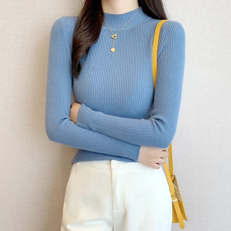 2024 Women Spring Autumn New Solid Color Sweaters Tops Female Slim Long-sleeved Jumpers Ladies Half-turtleneck Knitted Tops V95
2024 Women Spring Autumn New Solid Color Sweaters Tops Female Slim Long-sleeved Jumpers Ladies Half-turtleneck Knitted Tops V95