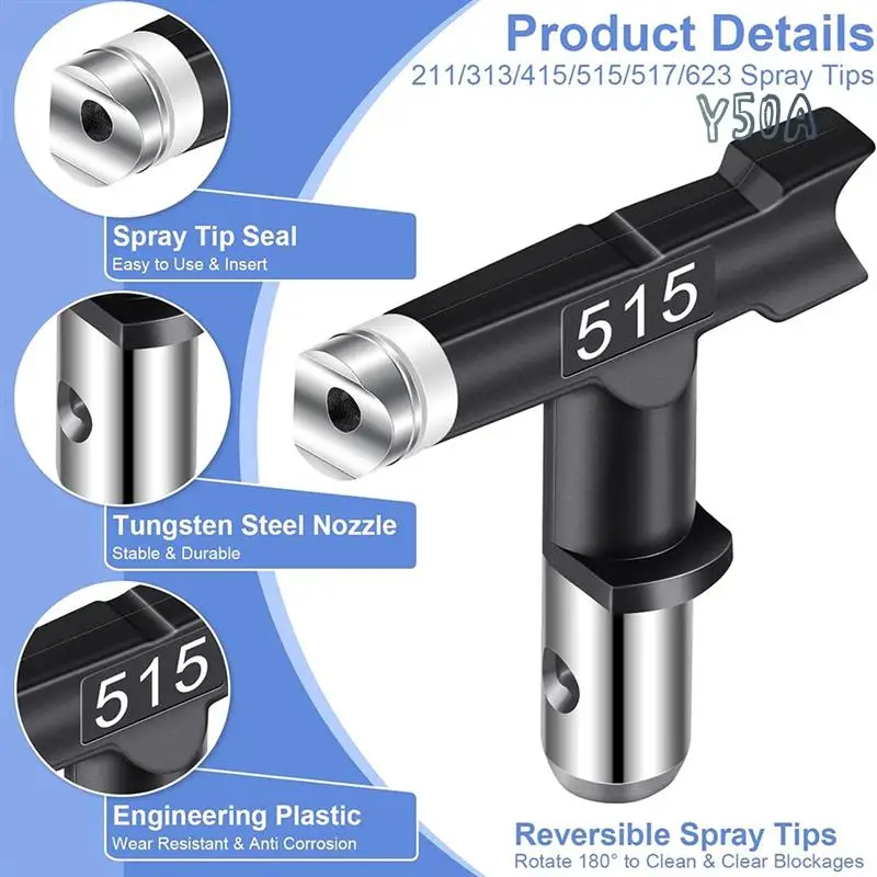 Y50A-Airless Paint Sprayergun,Airless Spraygun Kit Paint Sprayergun For Airless Spraying Machine (211 313 415 515 517 623)
Y50A-Airless Paint Sprayergun,Airless Spraygun Kit Paint Sprayergun For Airless Spraying Machine (211 313 415 515 517 623)