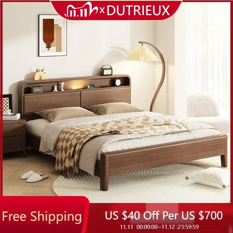 Headboard Nordic Simple Bed Frame Modern Cheap Wedding Confortable Light Luxury Bed Apartment Solid Wood Quality Lit Furniture
Headboard Nordic Simple Bed Frame Modern Cheap Wedding Confortable Light Luxury Bed Apartment Solid Wood Quality Lit Furniture