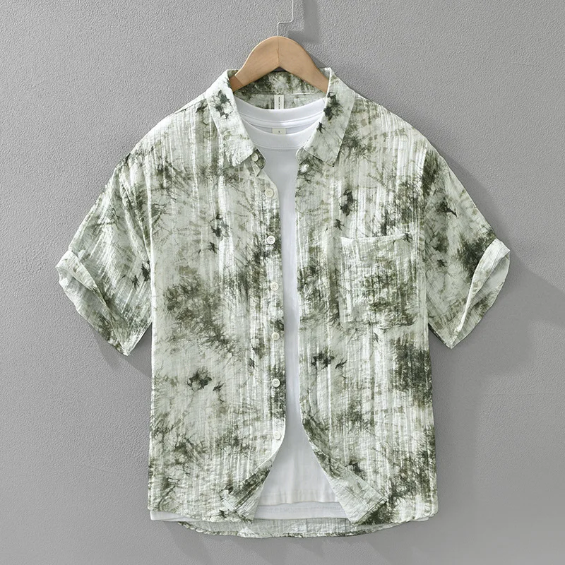 2025 Summer Men's Japanese trendy printed short sleeved shirt, fashionable and versatile, breathable and casual loose top
2025 Summer Men's Japanese trendy printed short sleeved shirt, fashionable and versatile, breathable and casual loose top