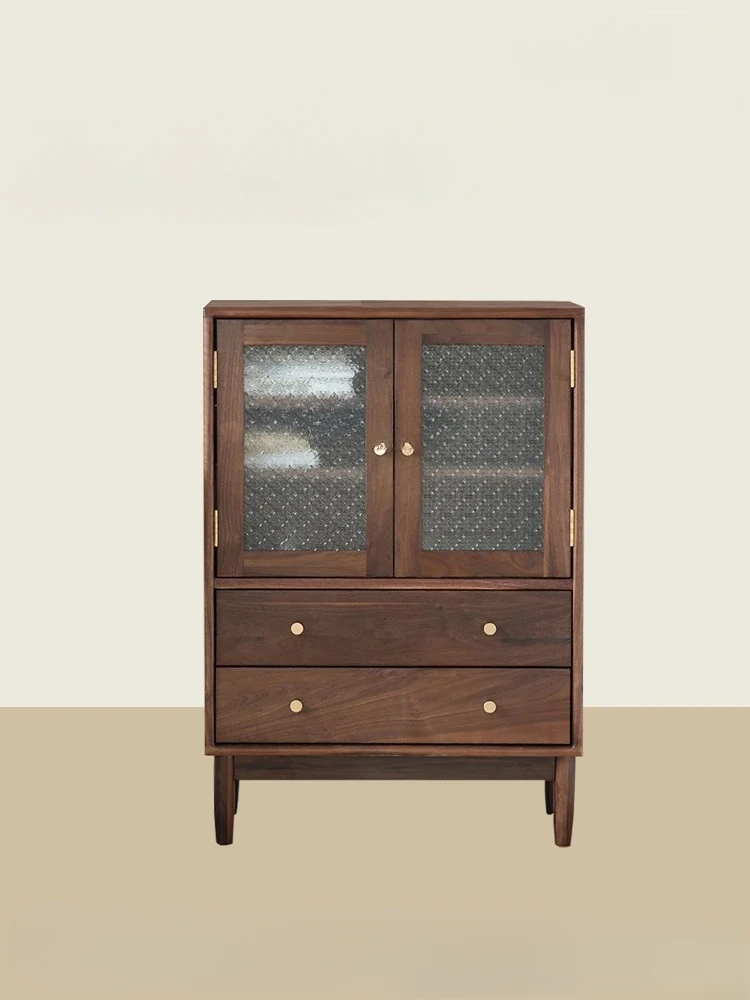 Solid Wood Display Locker Nordic Minimalist Drawer Chest of Drawers Restaurant Walnut Glass Retro
Solid Wood Display Locker Nordic Minimalist Drawer Chest of Drawers Restaurant Walnut Glass Retro