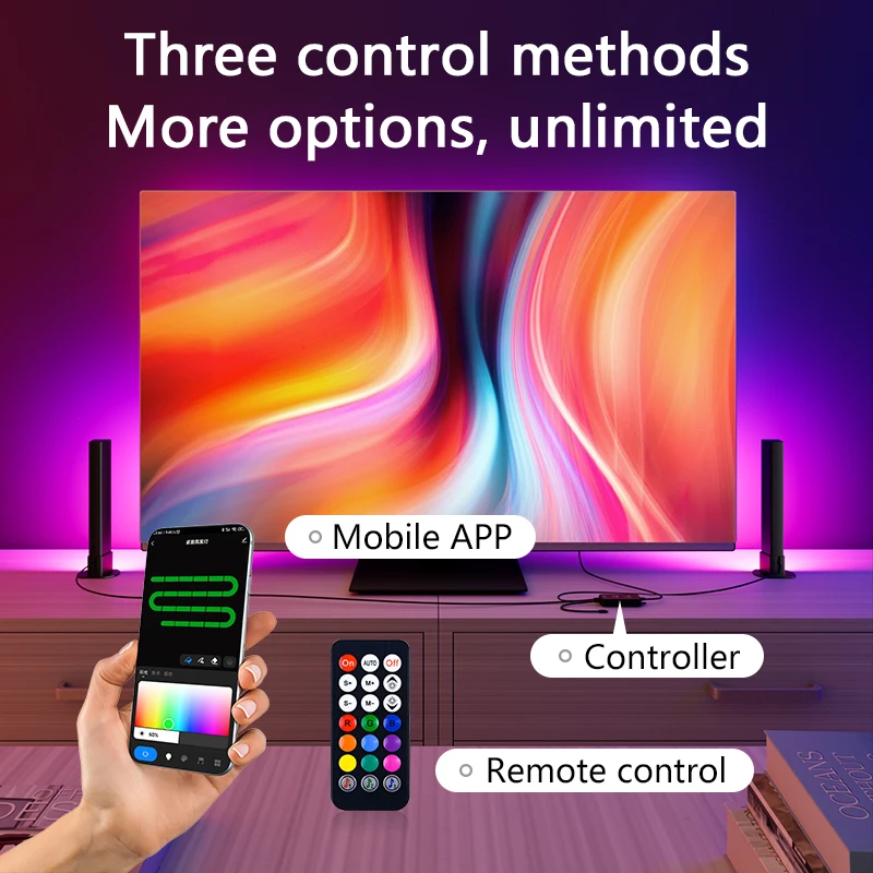 Игровой Rgb-светильник для музыки, управление звуком, светодиодная лампа для спальни, игровой компьютер, ТВ, настольное устройство, телефон для управления музыкой
Игровой Rgb-светильник для музыки, управление звуком, светодиодная лампа для спальни, игровой компьютер, ТВ, настольное устройство, телефон для управления музыкой