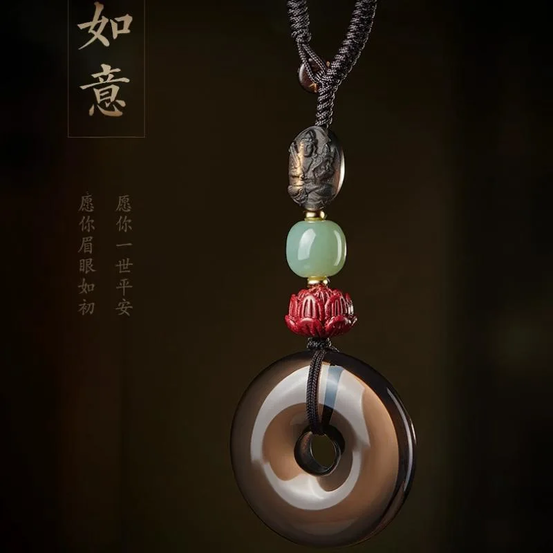 Natural icy obsidian peace buckle car key ring pendant MEN'S high sense of birth Buddha ornaments WOMEN'S exquisite safe chamrs
Natural icy obsidian peace buckle car key ring pendant MEN'S high sense of birth Buddha ornaments WOMEN'S exquisite safe chamrs
