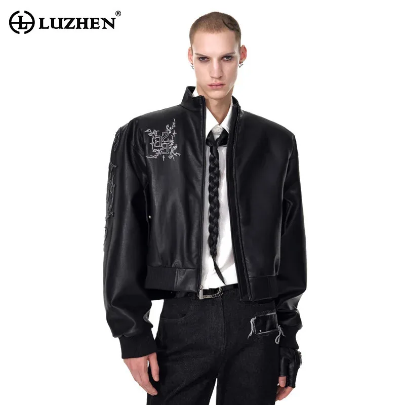 LUZHEN Leather 2025 Autumn New Embroidery Logo Sequin Patchwork Letter Coat Men's Fashion High Quality Stand Neck Jacket JY5810
LUZHEN Leather 2025 Autumn New Embroidery Logo Sequin Patchwork Letter Coat Men's Fashion High Quality Stand Neck Jacket JY5810