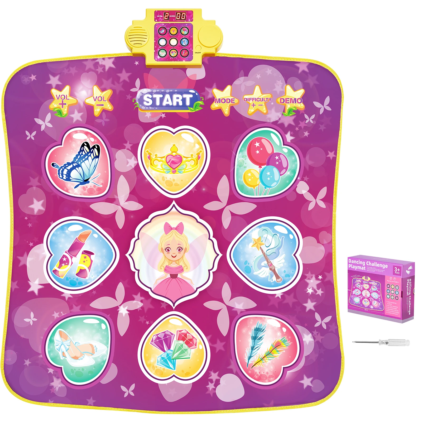 SucceBuy Kids Electronic Dance Mat 9-Button Dancing Step Play Pad with 3 Game Modes 8 Levels for Girls Birthday Toys Gift
SucceBuy Kids Electronic Dance Mat 9-Button Dancing Step Play Pad with 3 Game Modes 8 Levels for Girls Birthday Toys Gift