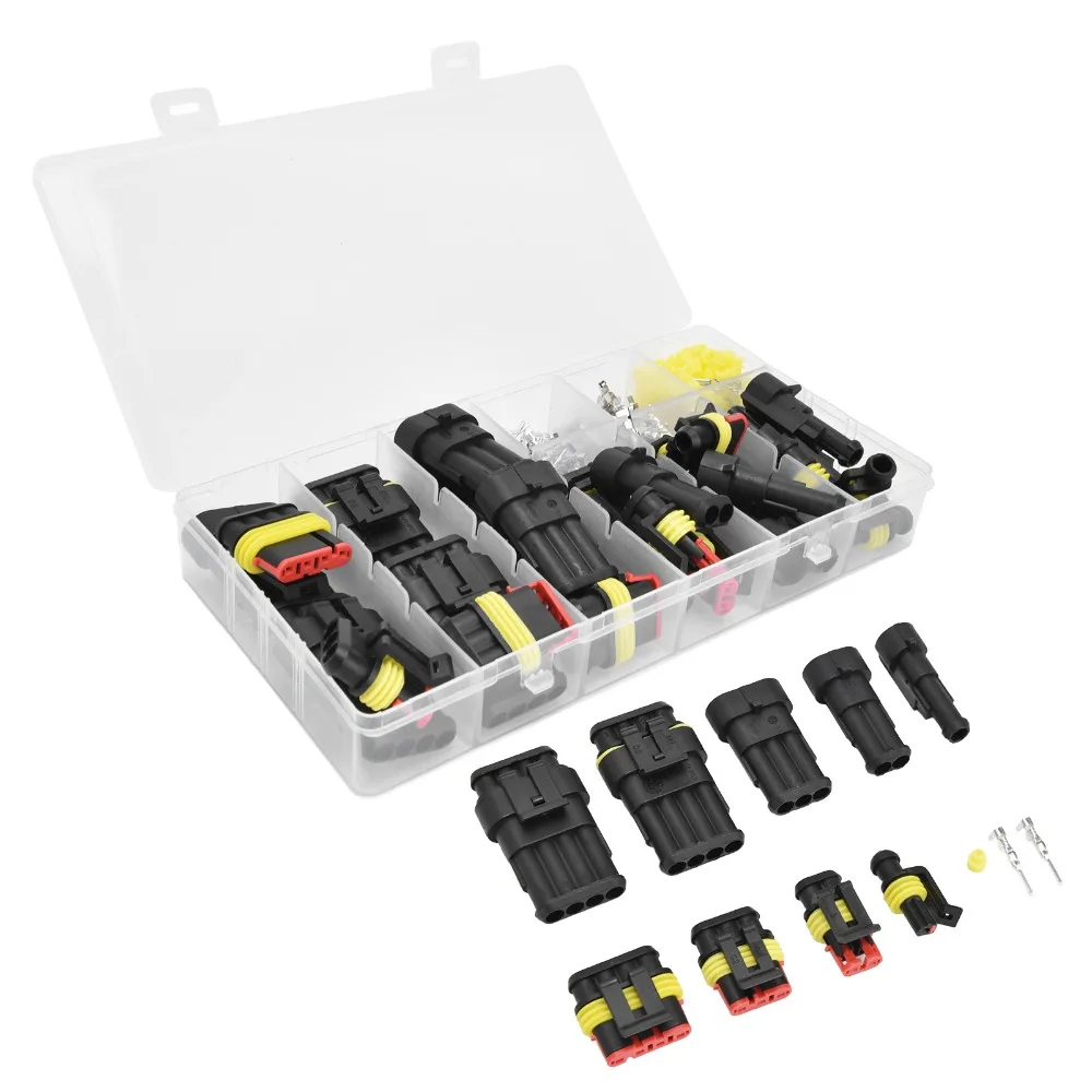 Waterproof Wire Connector Plug Kit 1/2/3/4 Pin Terminals Male Female Terminals Assortment Set Connectors
Waterproof Wire Connector Plug Kit 1/2/3/4 Pin Terminals Male Female Terminals Assortment Set Connectors
