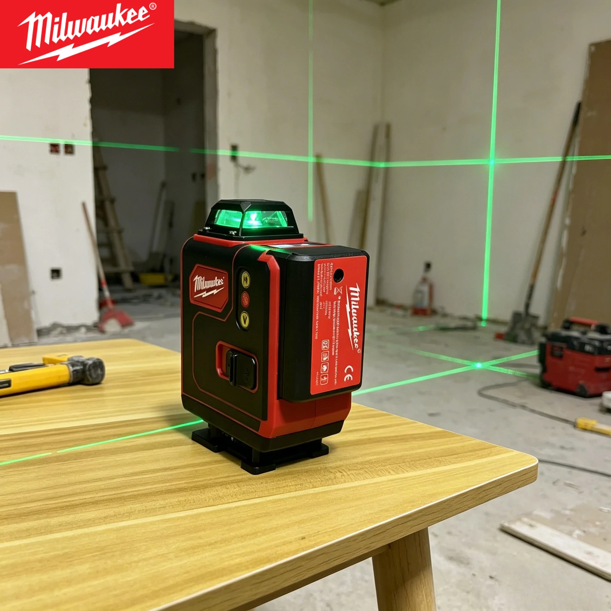 New M18 Milwaukee Compatible Laser Level, 4D 6 Lines 360° Green Beam, High Precision Horizontal Vertical Self-Leveling Tools
New M18 Milwaukee Compatible Laser Level, 4D 6 Lines 360° Green Beam, High Precision Horizontal Vertical Self-Leveling Tools