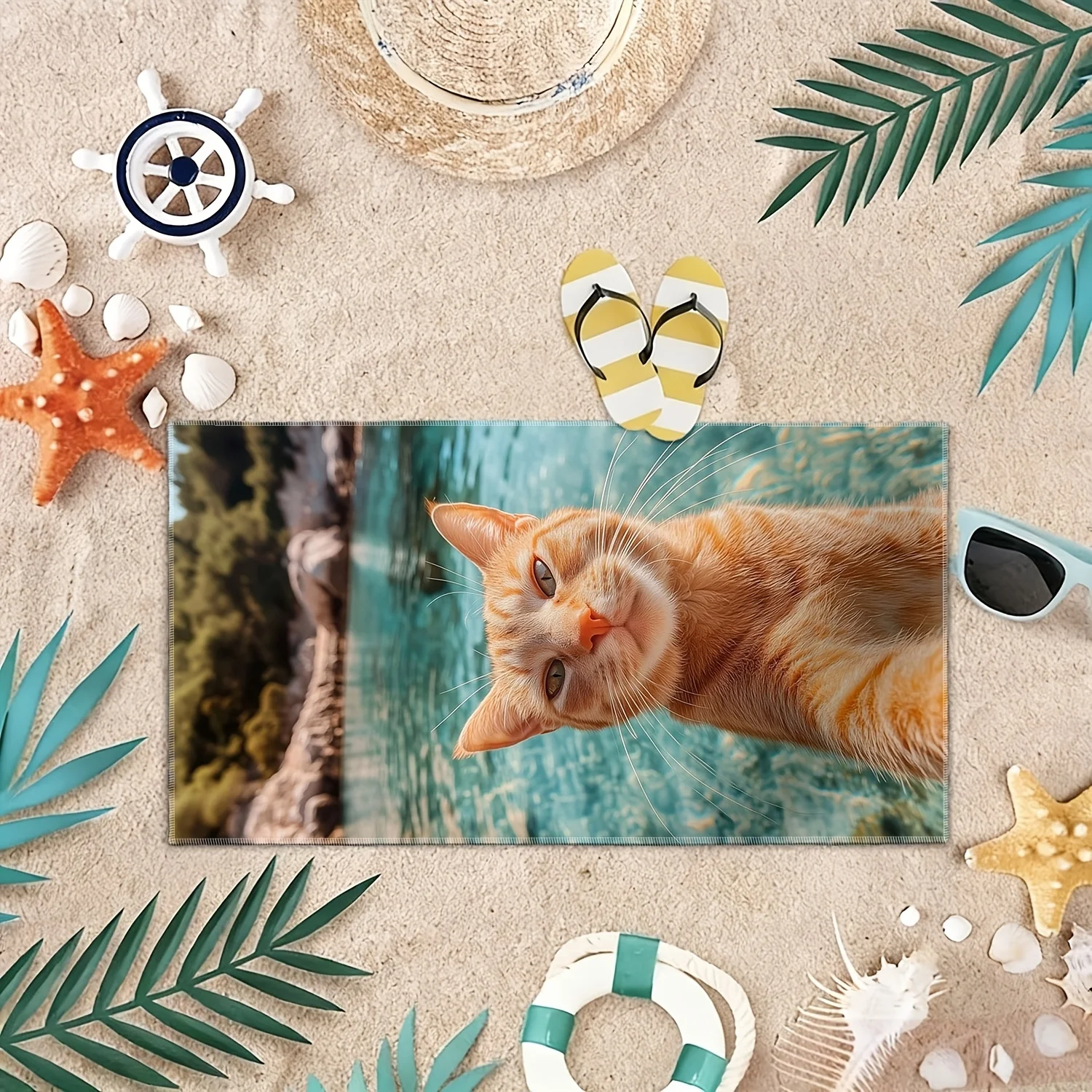 Summer Seaside Holiday Beach Towel 1Pc Cute Cat 2D Flat Printed Microfiber Sandproof Waterproof Travel Pool Bath Towel
Summer Seaside Holiday Beach Towel 1Pc Cute Cat 2D Flat Printed Microfiber Sandproof Waterproof Travel Pool Bath Towel