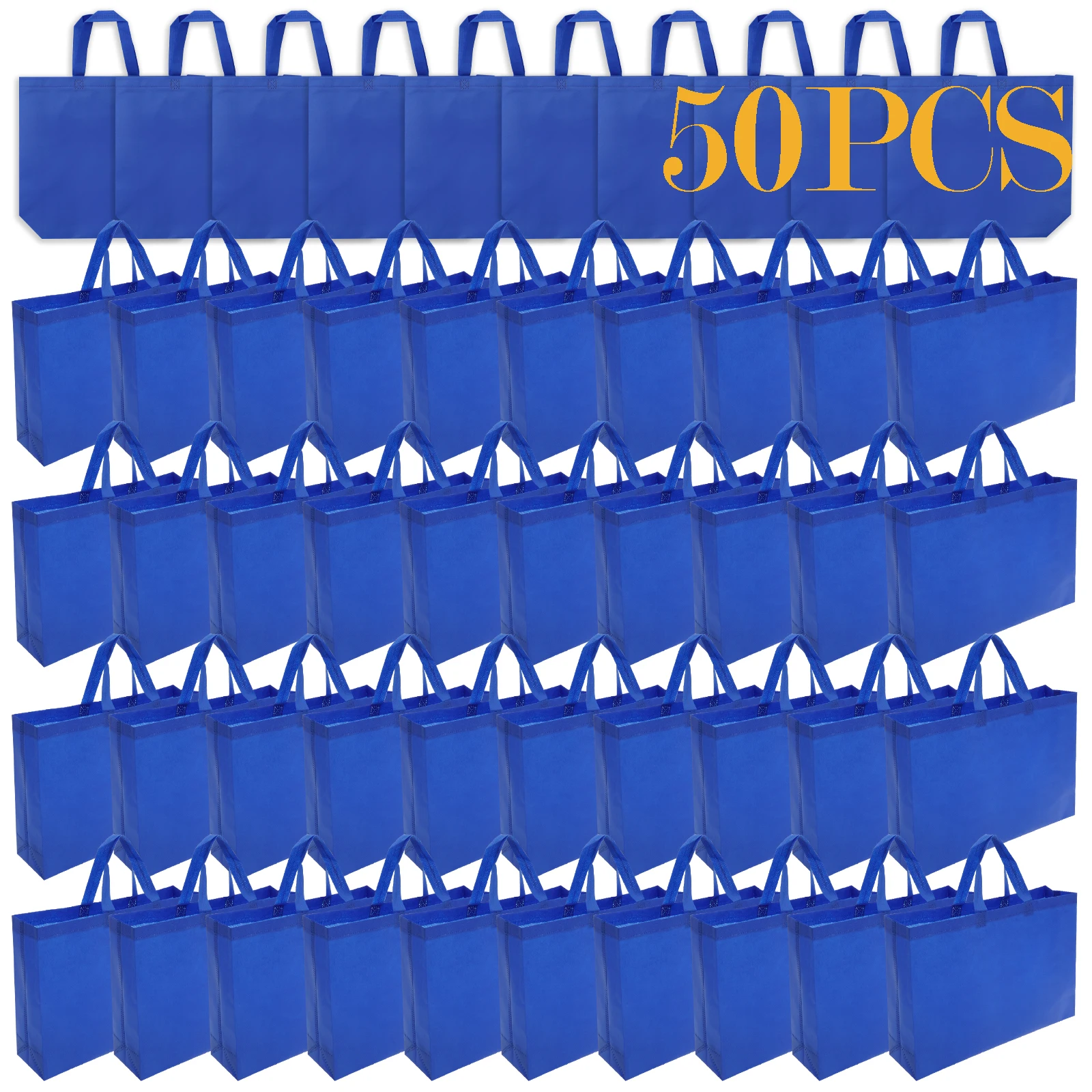 50 Pcs Reusable Shopping Bag with Handle Large Capacity Nonwoven Reusable Grocery Bag Foldable Grocery Tote for Traveling
50 Pcs Reusable Shopping Bag with Handle Large Capacity Nonwoven Reusable Grocery Bag Foldable Grocery Tote for Traveling