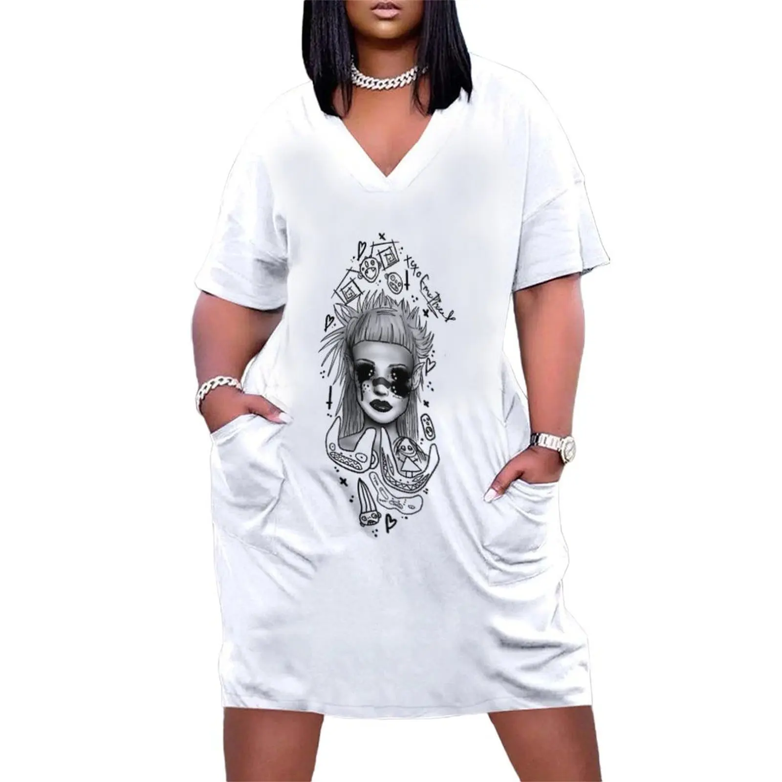 Yolandi Visser Portrait Loose Pocket Dress elegant women's dresses for wedding luxury woman party dress
Yolandi Visser Portrait Loose Pocket Dress elegant women's dresses for wedding luxury woman party dress