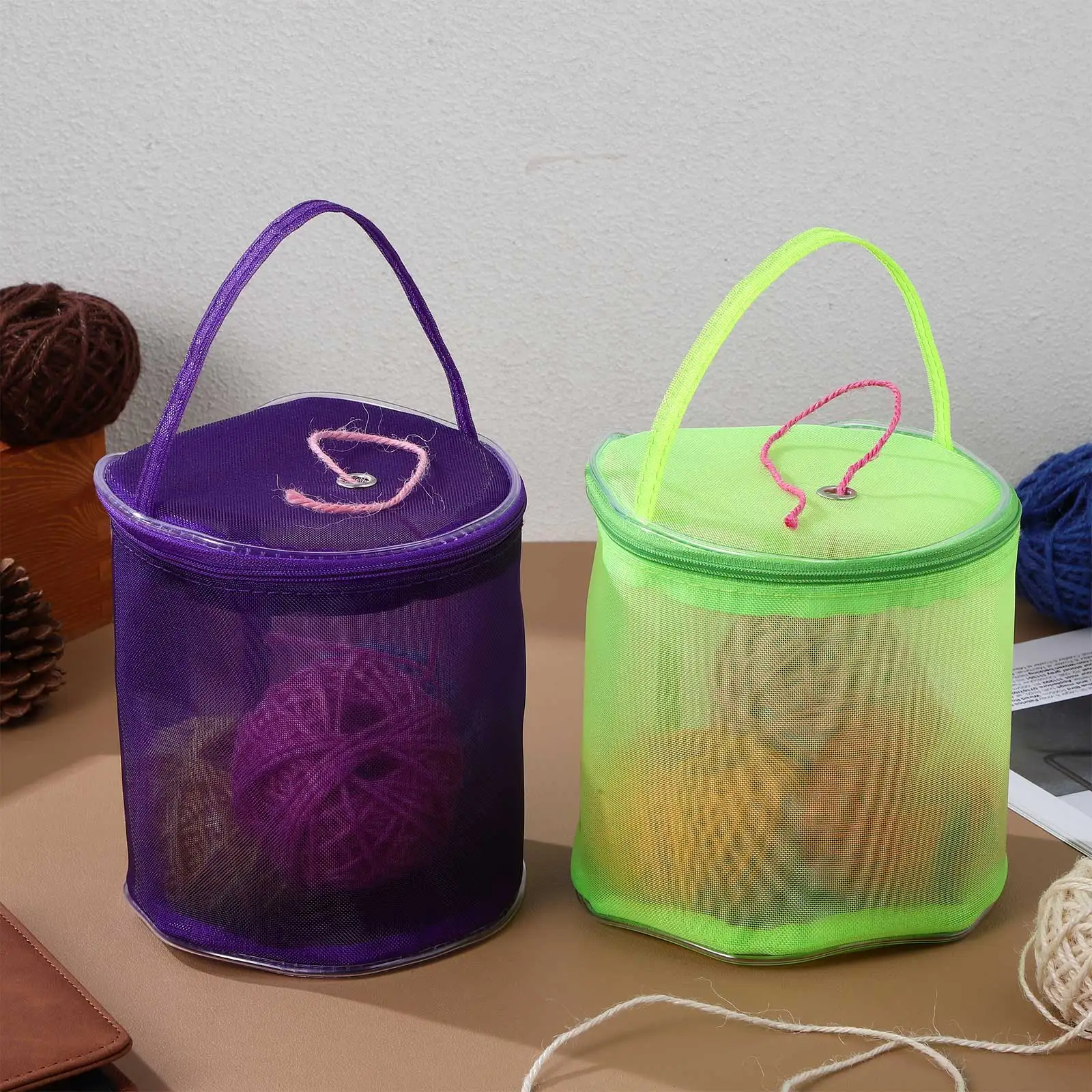 2 pcs Yarn Storage Bag Purple Green Small Size Organizing Bags Hole Knitting Accessories Portable Holder Supplies Tote Sewing
2 pcs Yarn Storage Bag Purple Green Small Size Organizing Bags Hole Knitting Accessories Portable Holder Supplies Tote Sewing