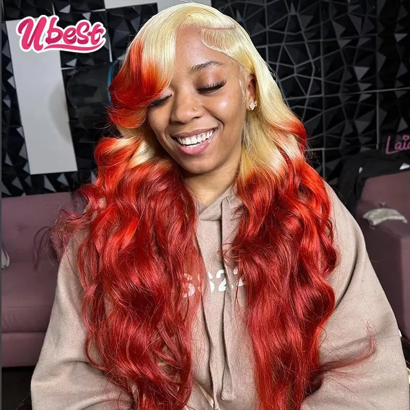 Ubest Ombre 613 Red Colored Body Wave 13x6 13x4 Lace Front Wigs Brazilian 100% Human Hair Transparent Wig Pre Plucked For Women
Ubest Ombre 613 Red Colored Body Wave 13x6 13x4 Lace Front Wigs Brazilian 100% Human Hair Transparent Wig Pre Plucked For Women