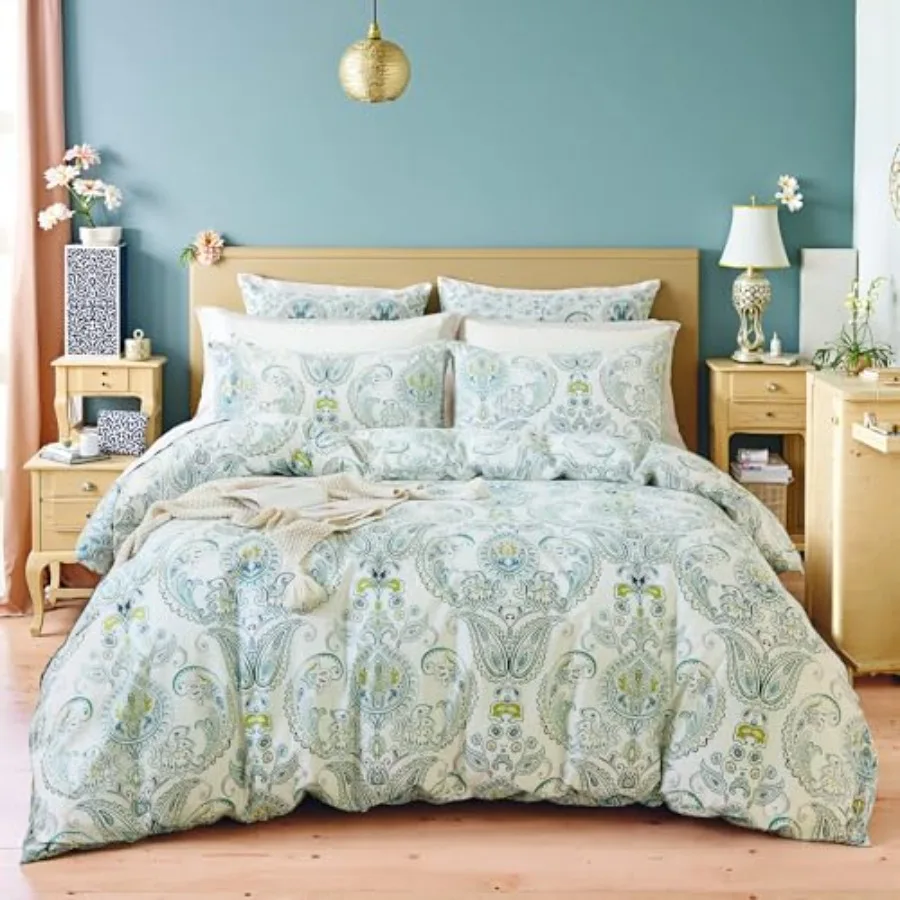 100% Cotton Duvet Cover - Comforter Cover 3-PC Soft and Breathable Bedding Duvet Cover Sets with Zipper Closure and Corner Ties
100% Cotton Duvet Cover - Comforter Cover 3-PC Soft and Breathable Bedding Duvet Cover Sets with Zipper Closure and Corner Ties