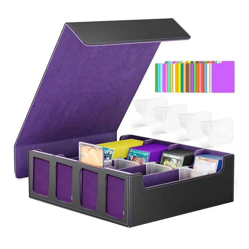 AT12 Trading Card Storage Box With Window, 4-Row Deck Case With Removable Lid,Card Deck Box For Game Sports Card
AT12 Trading Card Storage Box With Window, 4-Row Deck Case With Removable Lid,Card Deck Box For Game Sports Card