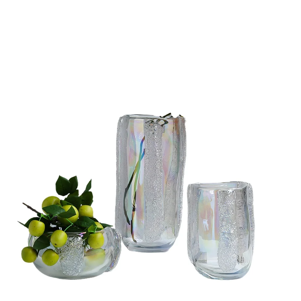 Simple light luxury gradual change transparent glass thickened glass vase, living room TV cabinet flower arrangement,
Simple light luxury gradual change transparent glass thickened glass vase, living room TV cabinet flower arrangement,