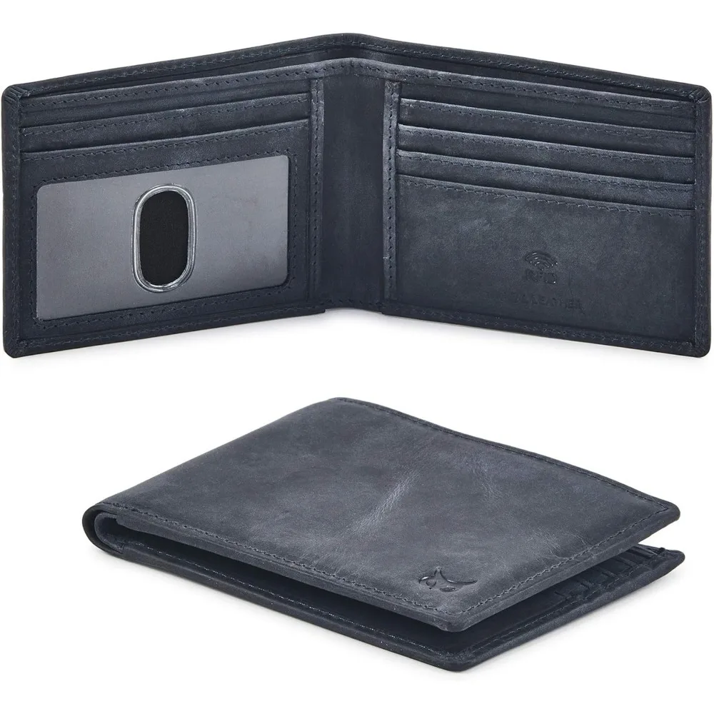 Mens Bifold Wallet Blocking Slim Minimalist Front Pocket - Thin & Stylish with ID Window in Gift Box
Mens Bifold Wallet Blocking Slim Minimalist Front Pocket - Thin & Stylish with ID Window in Gift Box