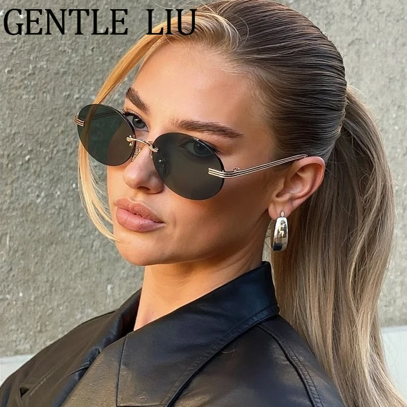 Oval Rimless Sunglasses Women 2025 Luxury Brand Vintage Small Frame Y2K Sun Glasses For Ladies Frameless Eyewear Shades UV400
Oval Rimless Sunglasses Women 2025 Luxury Brand Vintage Small Frame Y2K Sun Glasses For Ladies Frameless Eyewear Shades UV400